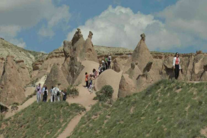 Kapadokya’yı gezen öğrenciler hayran kaldı