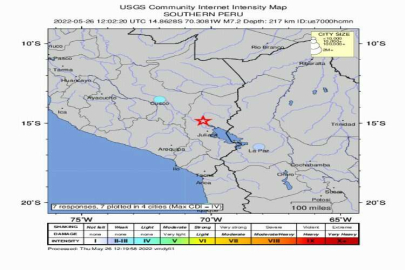 Peru’da 7.2 büyüklüğünde deprem