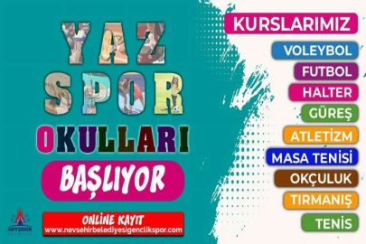 Yaz Sporu Okullarına kayıtlar başlıyor