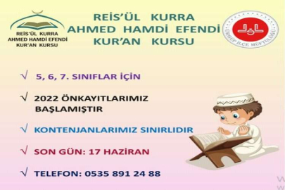 Yatılı Kuran kursu kayıtları başladı