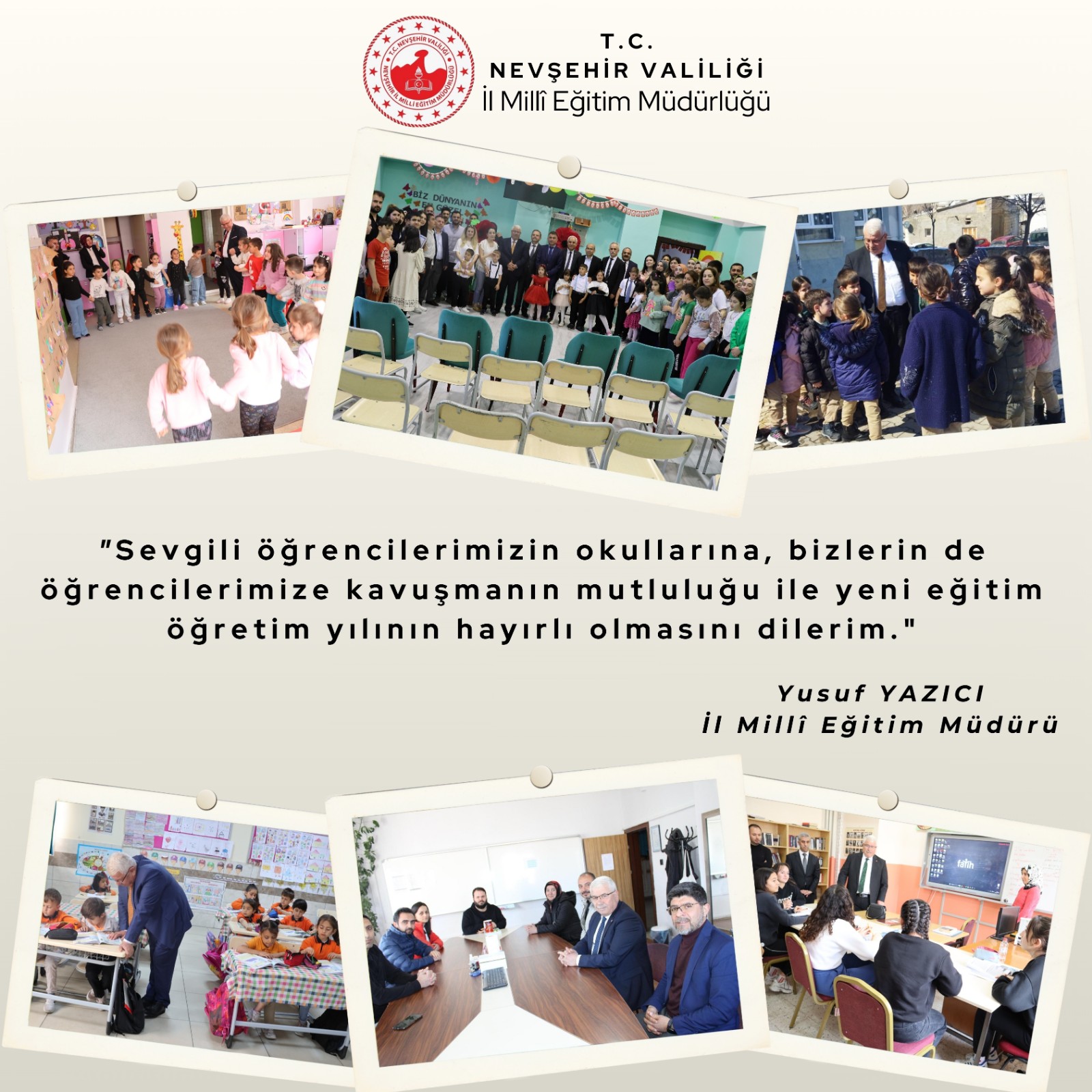 İl Millî Eğitim Müdürü Yusuf Yazıcı'nın 2025-2026 Eğitim Öğretim Yılı Mesajı