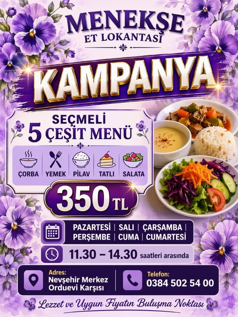Menekşe Et Lokantası’ndan Lezzet Dolu Kampanya!
